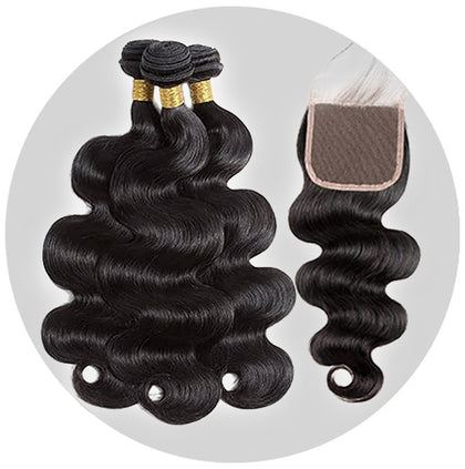 kisslove hair bundles with closure