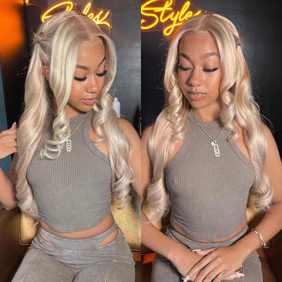 Ash Blonde 13x4 HD Lace Frontal Human Hair Wigs - KissLove Hair